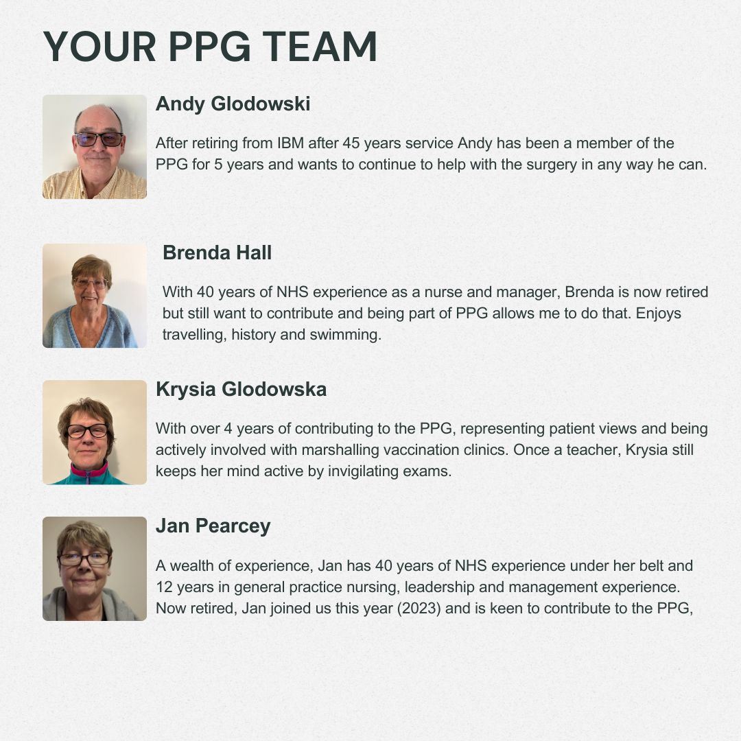 Your ppg team members and description